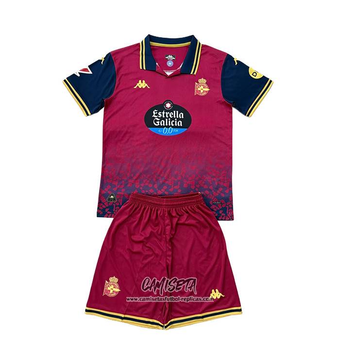 Segunda Camiseta Deportivo de La Coruna 2025-2026 Nino